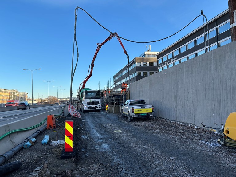 Fornebukrysset nord, bilde tatt i desember 2024. 