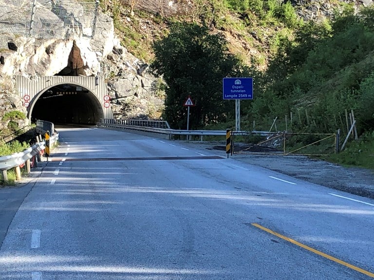 Ospelitunnelen er den nedste av dei tre Strynefjellstunnelane. Foto: Lars Olve Hesjedal, Statens vegvesen
