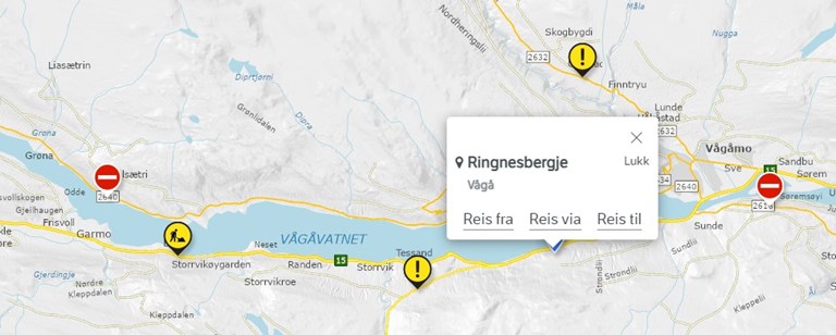 Ringnesbergje. Kart: vegvesen.no
