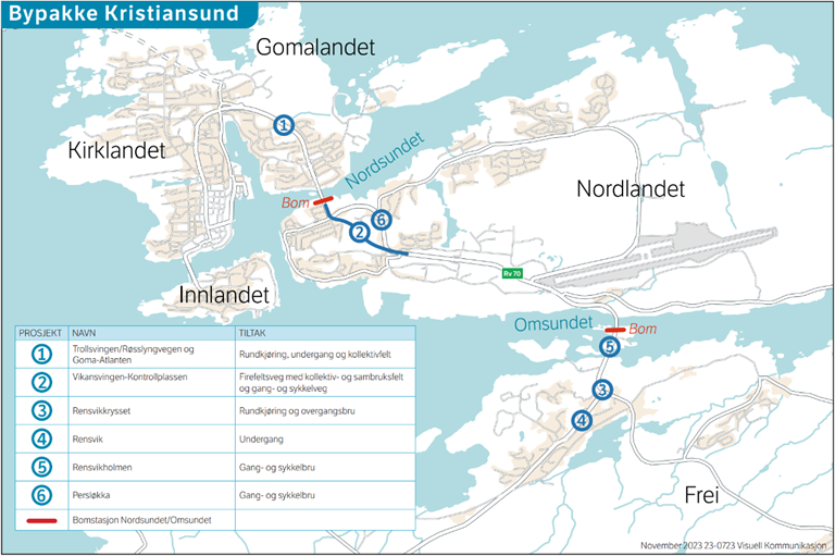 Kart bypakke Kristiansund
