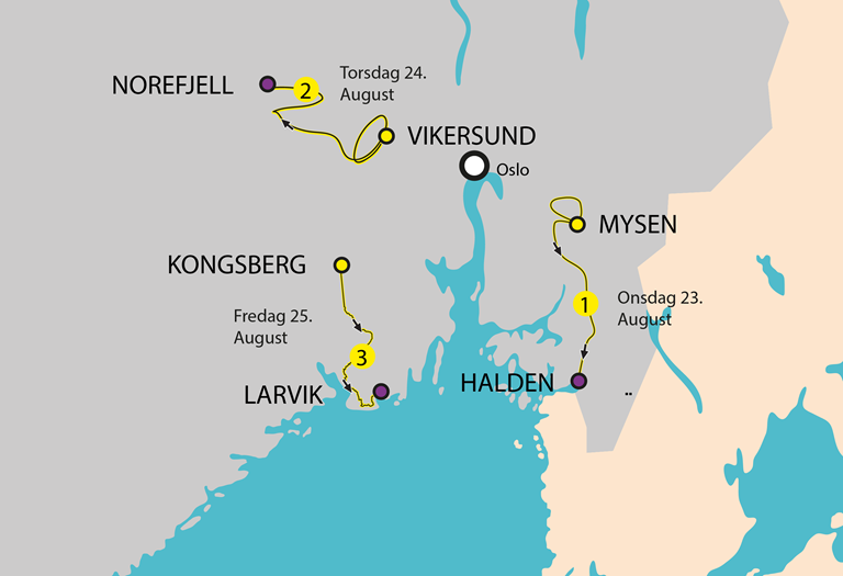 Oversiktskart - Tour of Scandinavia.