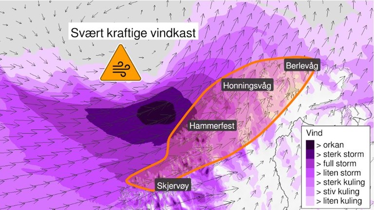 Det første uværet treffer Troms og Finnmark første juledag. 