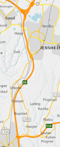 Kartplassering av strekningen.