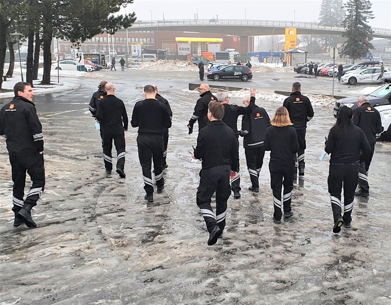 Førerprøvesensorene på Risløkka trafikkstasjon i Oslo her klare til dyst en tidlig lørdag morgen 