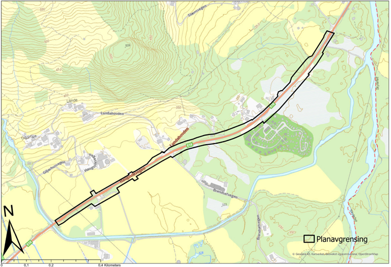 kart av prosjektområde