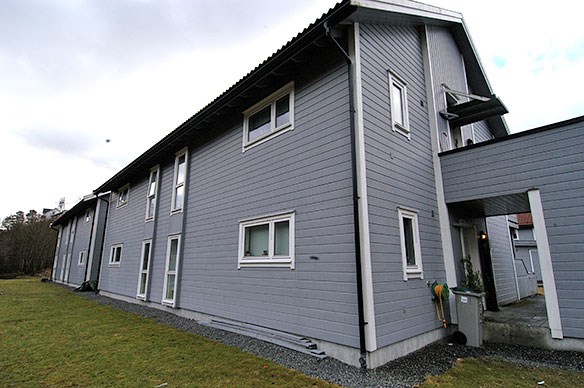 Rekkehus Råtun i Bergen - støytiltak på E39-prsosjektet