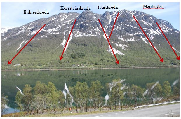 Terrenget under Fagerfjell og Maritindan i Sørbotn